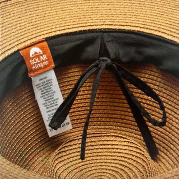 Solar Escape NWT UV Carlsbad Unisex Fedora Hat Adjustable Size - Picture 6 of 6